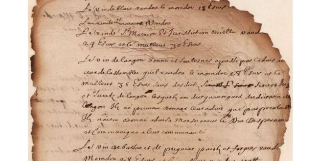 Le premier classement des vins de Bordeau a été préservé des flammes