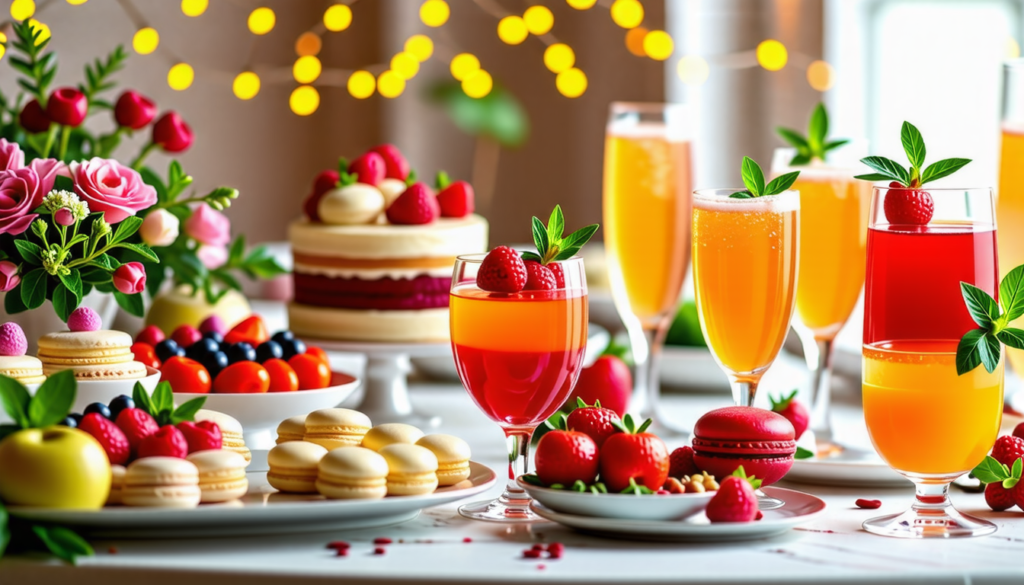 découvrez des alternatives festives au champagne pour sublimer vos desserts ! explorez une sélection de boissons créatives et délicieuses qui éblouiront vos convives lors de vos célébrations. parfaites pour ceux qui recherchent des options variées et savoureuses en accompagnement de leurs douceurs.