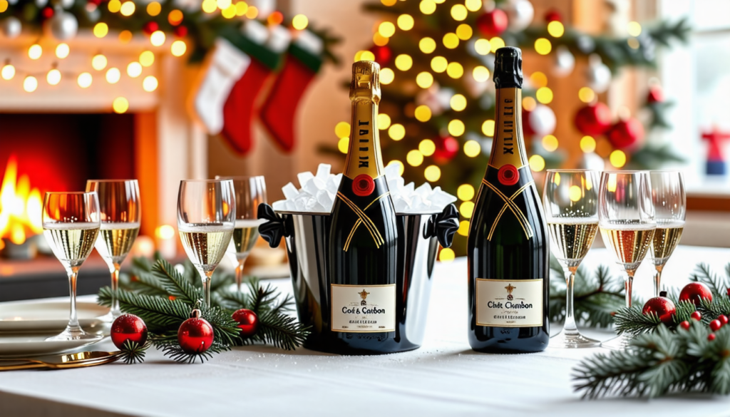 découvrez la magie de noël avec le champagne moët & chandon, plébiscité par les internautes sur amazon. profitez d'un prix irrésistible pour célébrer les fêtes en beauté et faire briller vos moments festifs.
