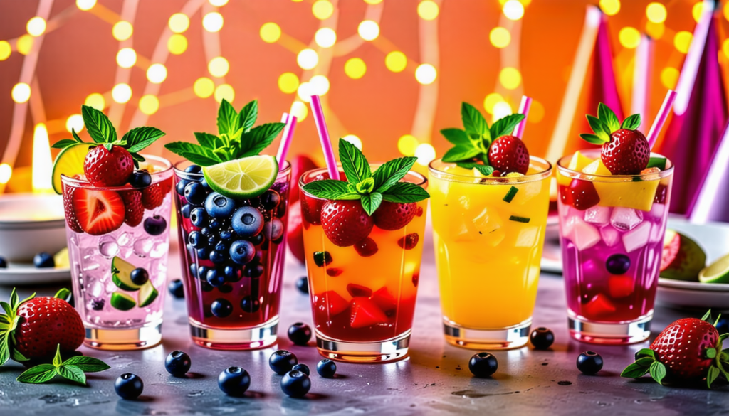 découvrez cinq délicieuses recettes de cocktails sans alcool idéales pour célébrer le nouvel an ! apportez une touche festive à vos festivités avec des mélanges colorés et savoureux, parfaits pour tous vos invités. célébrez en beauté sans compromettre le plaisir !