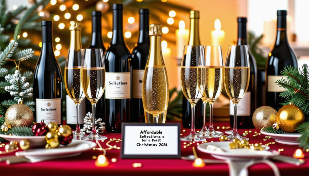 découvrez notre sélection de champagnes et vins abordables pour rendre votre noël 2024 festif et savoureux. faites de vos célébrations un moment inoubliable sans vous ruiner !