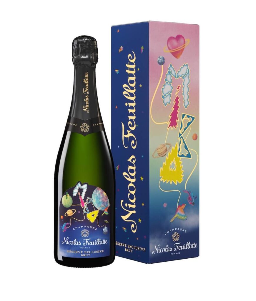Défiant la gravité: Mika signe une édition limitée du champagne Réserve Brut exclusif Nicolas Feuillatte World Aperçu à Milan