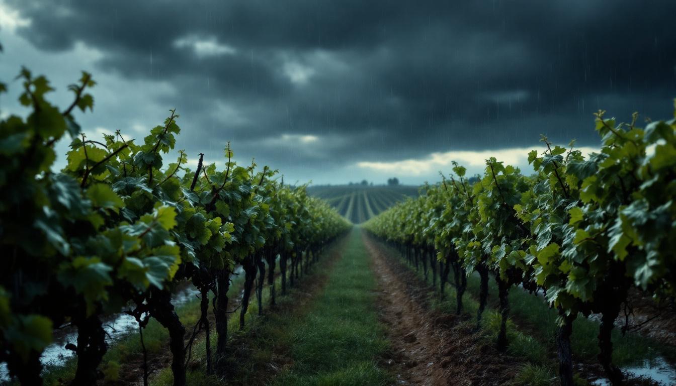 découvrez l'angoisse des vignerons face aux pluies incessantes qui menacent leurs récoltes. cet article met en lumière leur lutte pour préserver la qualité du vin et l'urgence d'agir pour éviter la pourriture dans les vignobles.