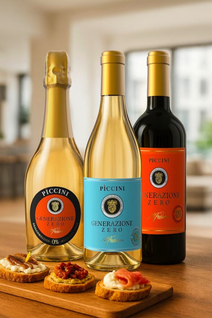 Découvrez Generazione Zero, la nouvelle gamme de vins sans alcool Piccini qui parle aux nouvelles générations et sublime le vin italien.