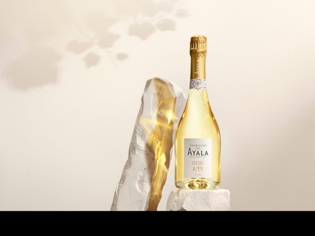 Ayala’s Blanc de Blancs A/19 reveals the 2019 vintage through pure Chardonnay, chalky minerality, and six select Crus.