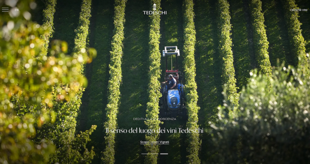 Le nouveau site Internet de Tedeschi Wines met en ligne l'identité renouvelée de la marque : design contemporain, narration et concentration sur les crus historiques.