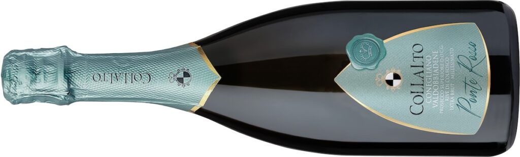 Nuovo Ponte Rosso Extra Brut Collalto : Glera minérale et identité de la Rive di Colfosco dans une nouvelle étiquette DOCG.