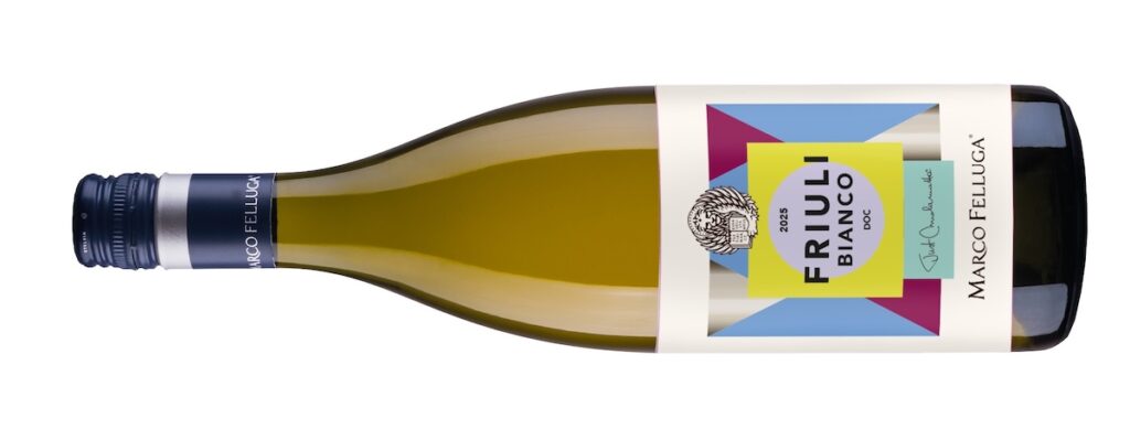 Nouveau look pour Friuli Bianco Just Molamatta : design contemporain, vision d'Ilaria Felluga et identité du territoire.
