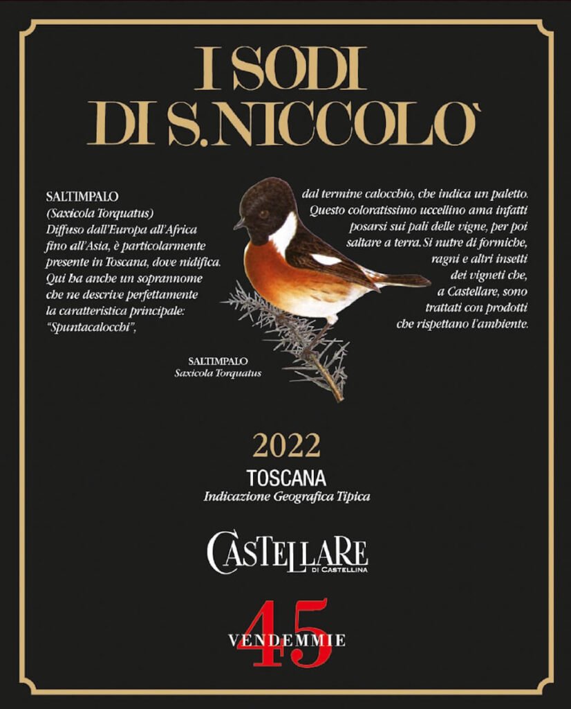 I Sodi di S. Niccolò Castellare di Castellina celebra 45 vendimias con la añada 2022: nuevo diseño, puntuaciones y estilo Super Toscano.