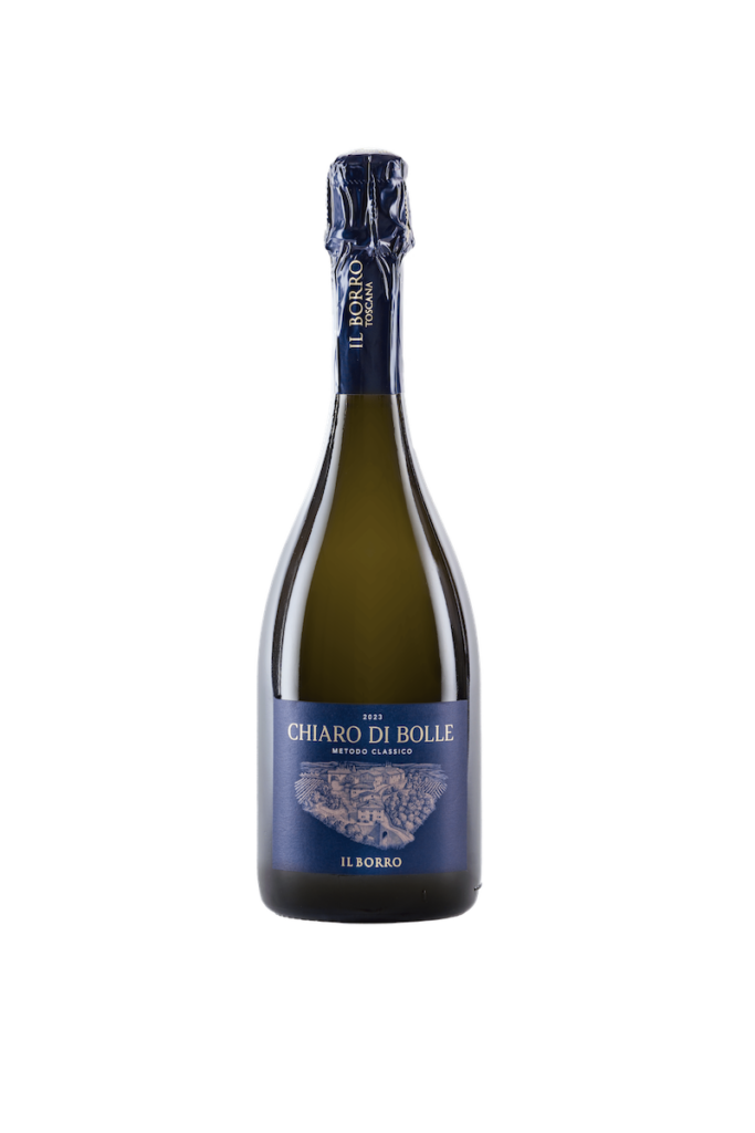 Il Borro lance Chiaro di Bolle 2023 : Méthode Classique Blanc de Noirs de Sangiovese, 18 mois sur levures et identité toscane contemporaine.